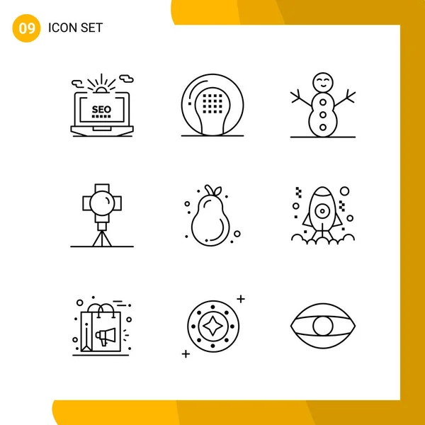 Set Universal Creative Icons Simply Vector Illustrations Web Mobile Apps — Stock Vector