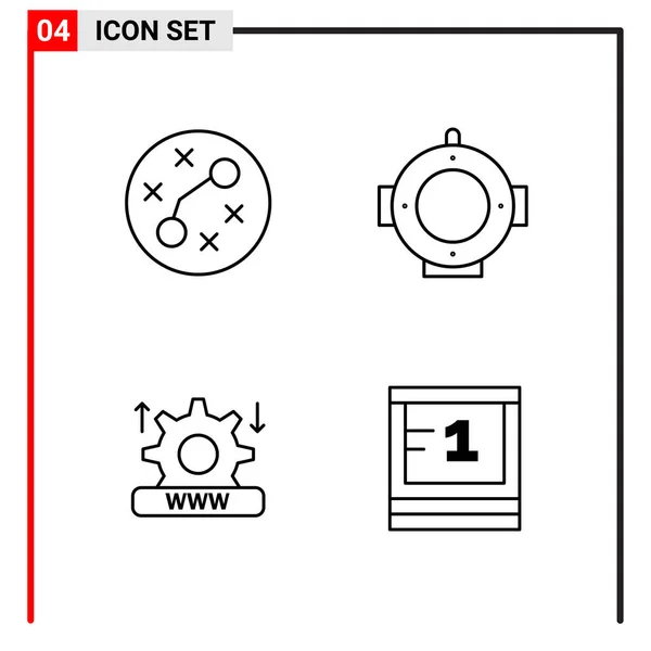 Set van 16 universele Pictogrammen Business Vector — Stockvector