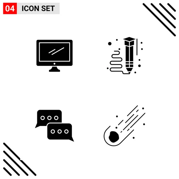 Conjunto Iconos Creativos Universales Simplemente Vector Ilustraciones Para Aplicaciones Web — Vector de stock