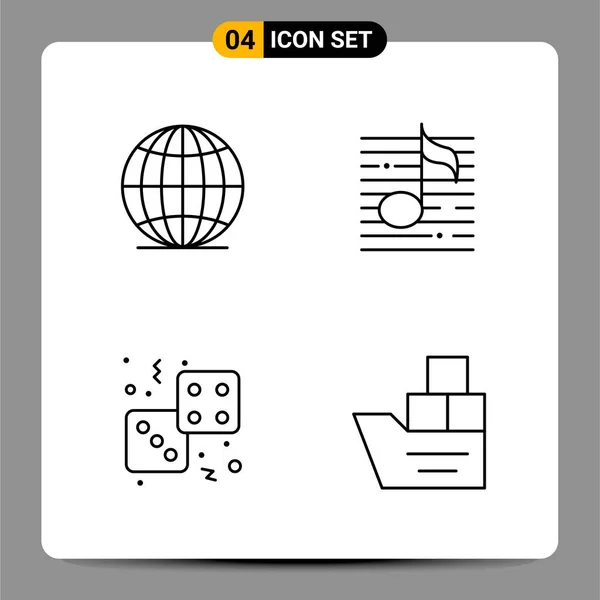 Conjunto Iconos Creativos Universales Simplemente Vector Ilustraciones Para Aplicaciones Web — Vector de stock