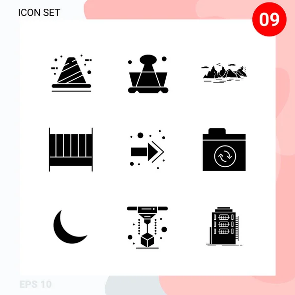 Conjunto Iconos Creativos Universales Simplemente Vector Ilustraciones Para Aplicaciones Web — Vector de stock