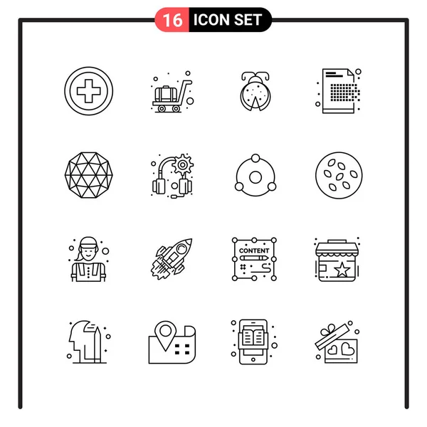 Conjunto Iconos Creativos Universales Simplemente Vector Ilustraciones Para Aplicaciones Web — Vector de stock