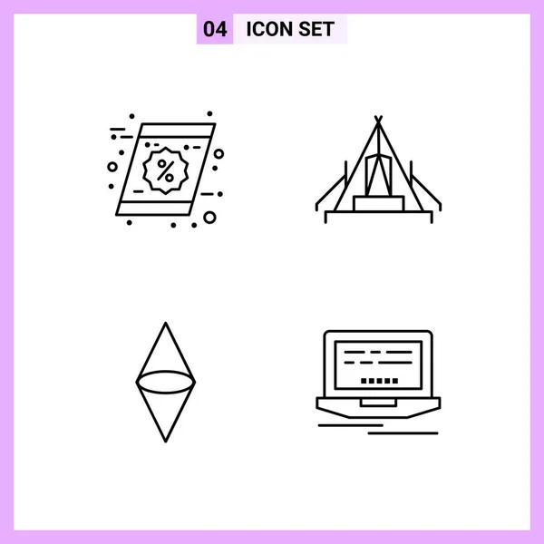 Conjunto Iconos Creativos Universales Simplemente Vector Ilustraciones Para Aplicaciones Web — Vector de stock