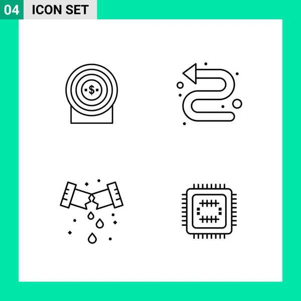 Set Universal Creative Icons Simply Vector Illustrations Web Mobile Apps — Stock Vector