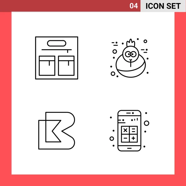 Conjunto Iconos Creativos Universales Simplemente Vector Ilustraciones Para Aplicaciones Web — Vector de stock