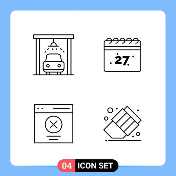 Conjunto Iconos Creativos Universales Simplemente Vector Ilustraciones Para Aplicaciones Web — Vector de stock