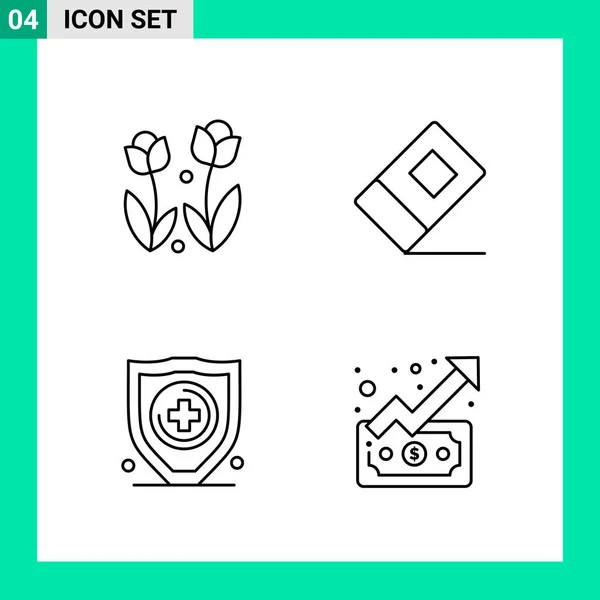 Conjunto Iconos Creativos Universales Simplemente Vector Ilustraciones Para Aplicaciones Web — Vector de stock