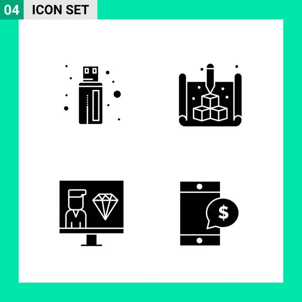 Set Universeller Kreativer Symbole Einfach Vektorillustrationen Für Web Und Mobile — Stockvektor