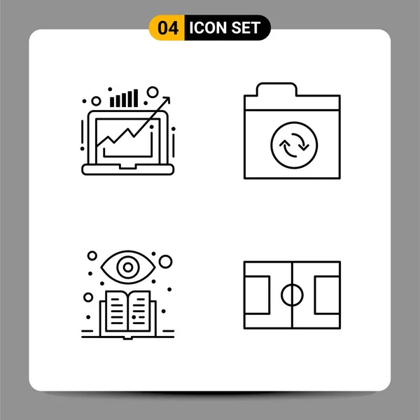 Conjunto Iconos Creativos Universales Simplemente Vector Ilustraciones Para Aplicaciones Web — Vector de stock