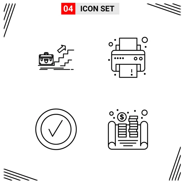 Conjunto Iconos Creativos Universales Simplemente Vector Ilustraciones Para Aplicaciones Web — Vector de stock