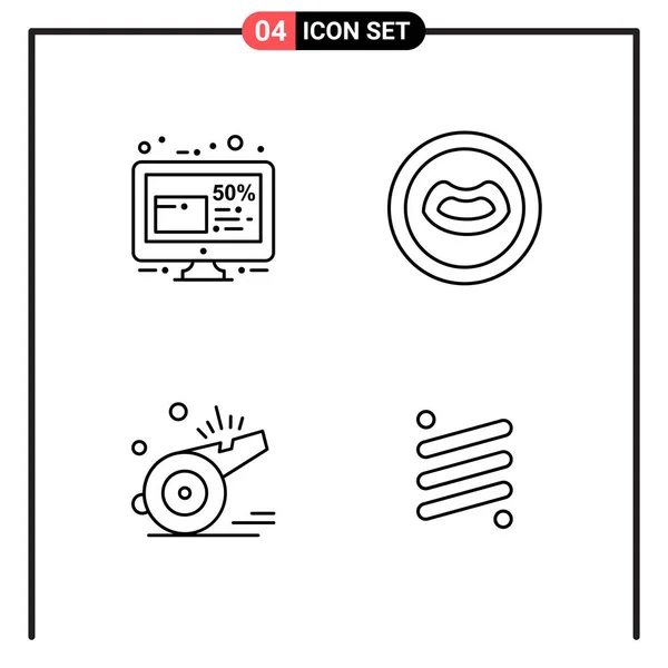 Set Universal Creative Icons Simply Vector Illustrations Web Mobile Apps — Stock Vector