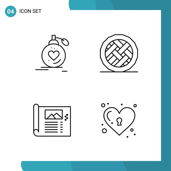 Conjunto Iconos Creativos Universales Simplemente Vector Ilustraciones Para Aplicaciones Web — Vector de stock