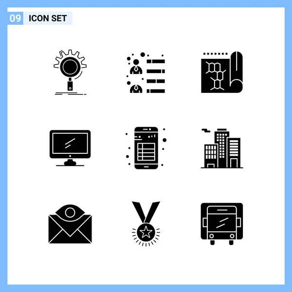 Conjunto Iconos Creativos Universales Simplemente Vector Ilustraciones Para Aplicaciones Web — Vector de stock