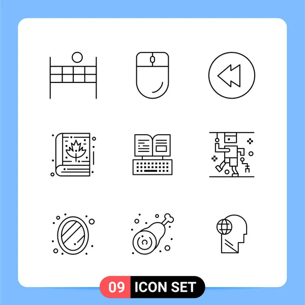 Conjunto Iconos Creativos Universales Simplemente Vector Ilustraciones Para Aplicaciones Web — Archivo Imágenes Vectoriales