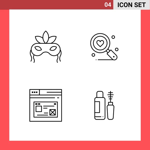 Conjunto Iconos Creativos Universales Simplemente Vector Ilustraciones Para Aplicaciones Web — Vector de stock