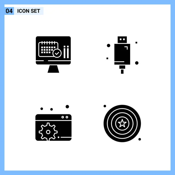 Conjunto Iconos Creativos Universales Simplemente Vector Ilustraciones Para Aplicaciones Web — Vector de stock