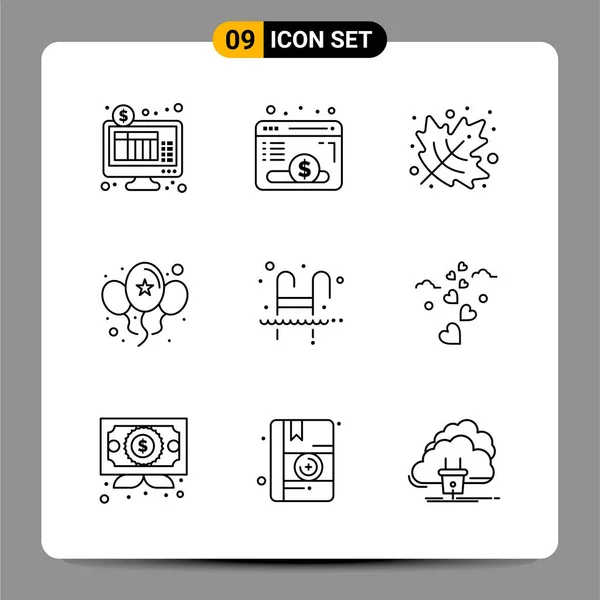 Set Universal Creative Icons Simply Vector Illustrations Web Mobile Apps — Stock Vector