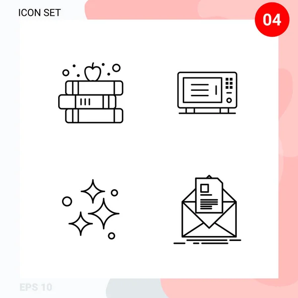 Conjunto Iconos Creativos Universales Simplemente Vector Ilustraciones Para Aplicaciones Web — Vector de stock