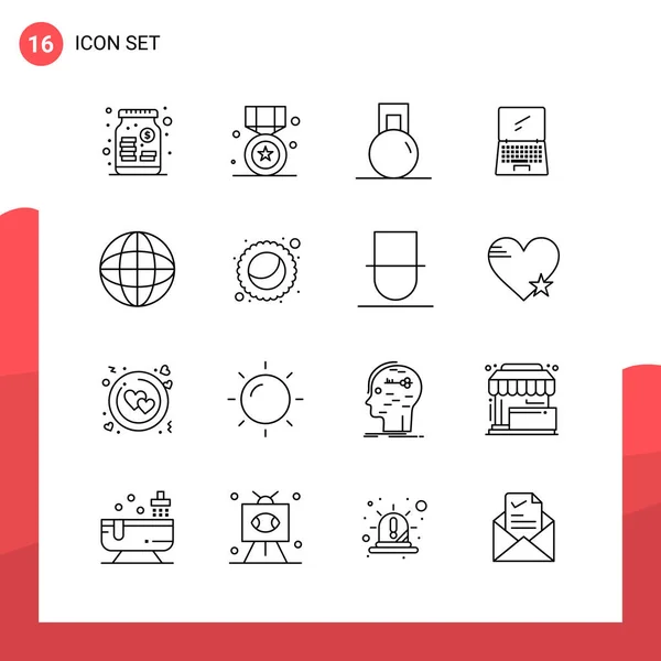 Set Universal Creative Icons Simply Vector Illustrations Web Mobile Apps — Stock Vector