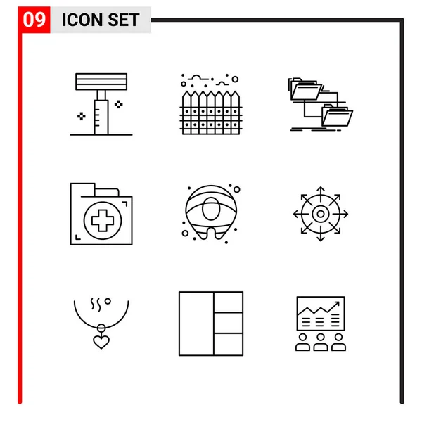 Set Universal Creative Icons Simply Vector Illustrations Web Mobile Apps — Stock Vector