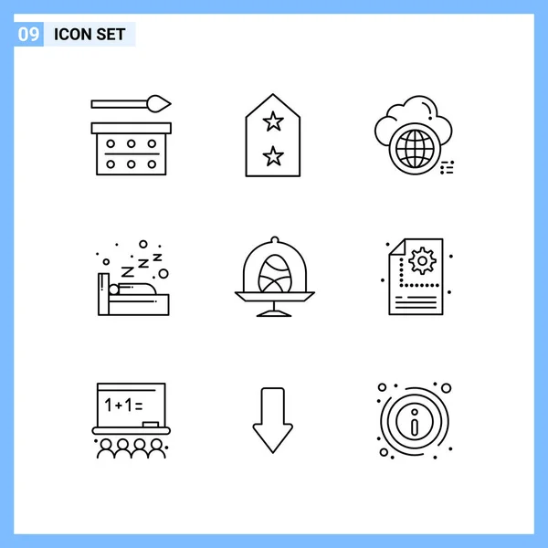 Set Universal Creative Icons Simply Vector Illustrations Web Mobile Apps — Stock Vector