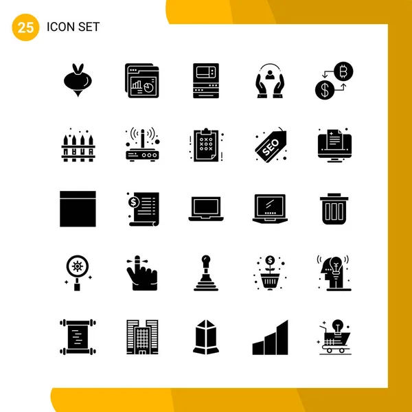 Set de 25 iconos de negocio universales Vector — Vector de stock