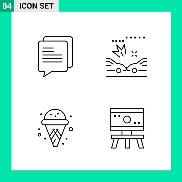 Conjunto Iconos Creativos Universales Simplemente Vector Ilustraciones Para Aplicaciones Web — Vector de stock