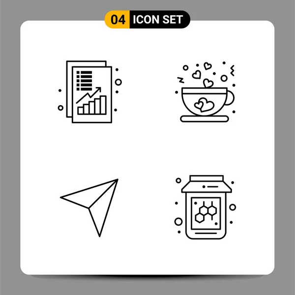 Conjunto Iconos Creativos Universales Simplemente Vector Ilustraciones Para Aplicaciones Web — Archivo Imágenes Vectoriales