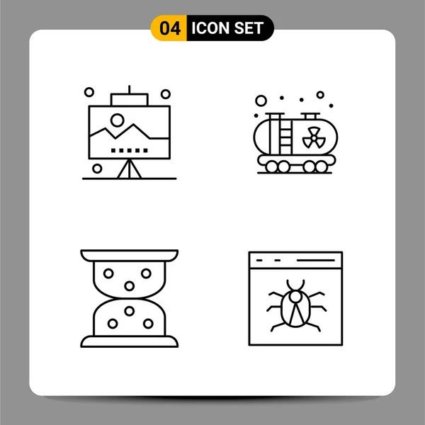 Set Dari Ikon Kreatif Universal Cukup Ilustrasi Vektor Untuk Aplikasi - Stok Vektor