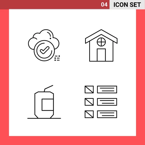 Iconos Creativos Conjunto Diseño Sobre Fondo Blanco — Vector de stock