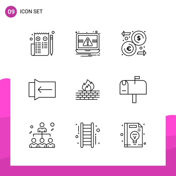 Set Universal Creative Icons Simply Vector Illustrations Web Mobile Apps — Stock Vector