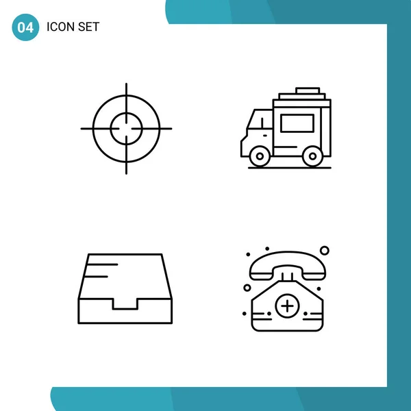 Set Universal Creative Icons Simply Vector Illustrations Web Mobile Apps — Stock Vector