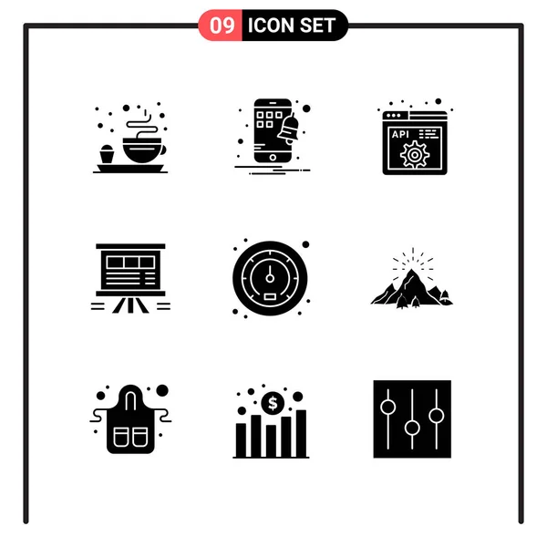 Conjunto Iconos Creativos Universales Simplemente Vector Ilustraciones Para Aplicaciones Web — Archivo Imágenes Vectoriales