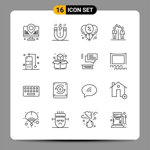 Conjunto Iconos Creativos Universales Simplemente Vector Ilustraciones Para Aplicaciones Web — Vector de stock