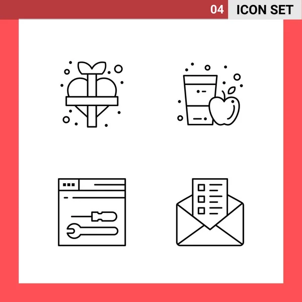 Conjunto Iconos Creativos Universales Simplemente Vector Ilustraciones Para Aplicaciones Web — Vector de stock