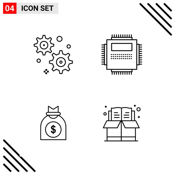 Conjunto Iconos Creativos Universales Simplemente Vector Ilustraciones Para Aplicaciones Web — Vector de stock