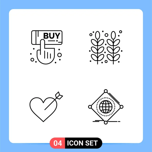 Conjunto Iconos Creativos Universales Simplemente Vector Ilustraciones Para Aplicaciones Web — Vector de stock