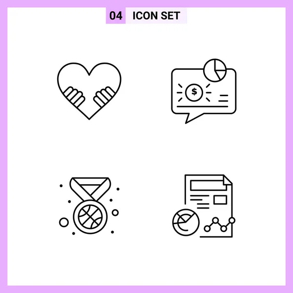 Conjunto Iconos Creativos Universales Simplemente Vector Ilustraciones Para Aplicaciones Web — Vector de stock