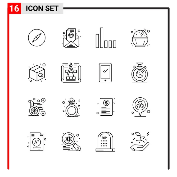 Conjunto Iconos Creativos Universales Simplemente Vector Ilustraciones Para Aplicaciones Web — Archivo Imágenes Vectoriales