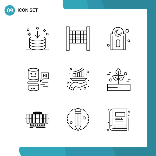 Set Universal Creative Icons Simply Vector Illustrations Web Mobile Apps — Stock Vector