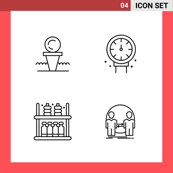 Conjunto Iconos Creativos Universales Simplemente Vector Ilustraciones Para Aplicaciones Web — Archivo Imágenes Vectoriales