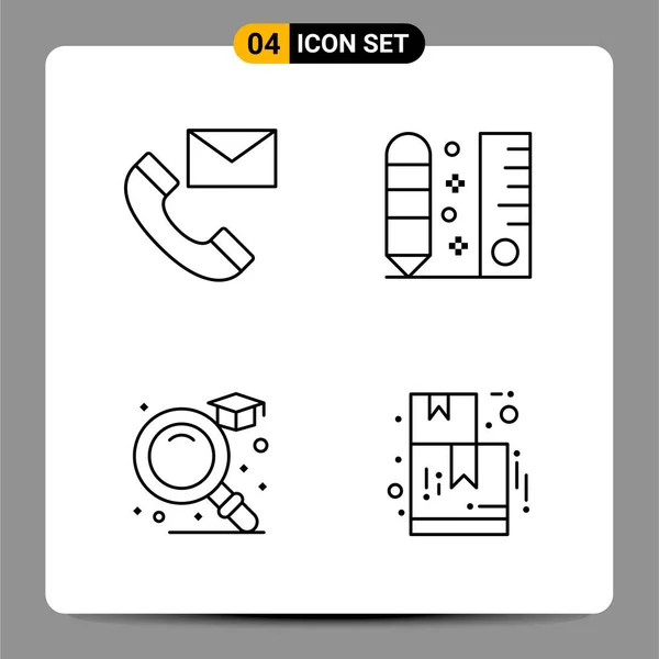 Set Universal Creative Icons Simply Vector Illustrations Web Mobile Apps — Stock Vector