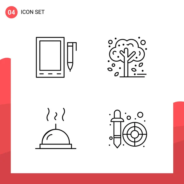 Set Universal Creative Icons Simply Vector Illustrations Web Mobile Apps — Stock Vector