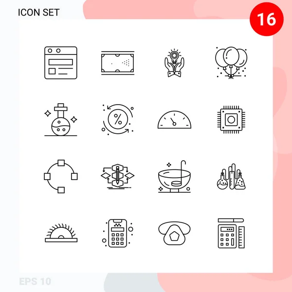 Conjunto Iconos Creativos Universales Simplemente Vector Ilustraciones Para Aplicaciones Web — Archivo Imágenes Vectoriales