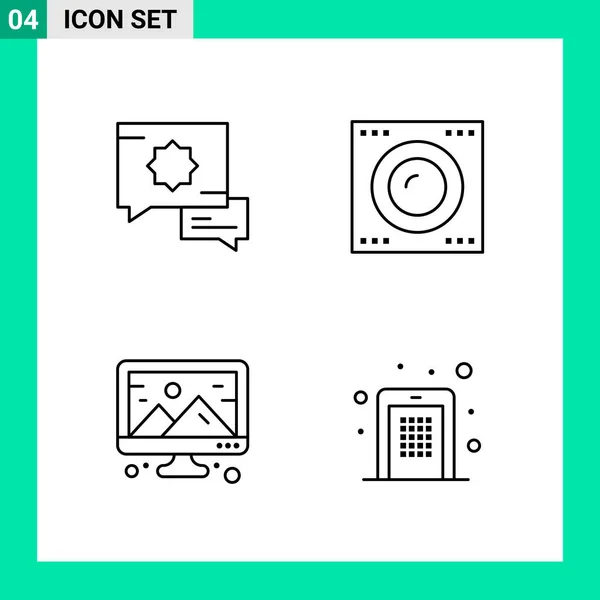 Conjunto Iconos Creativos Universales Simplemente Vector Ilustraciones Para Aplicaciones Web — Vector de stock