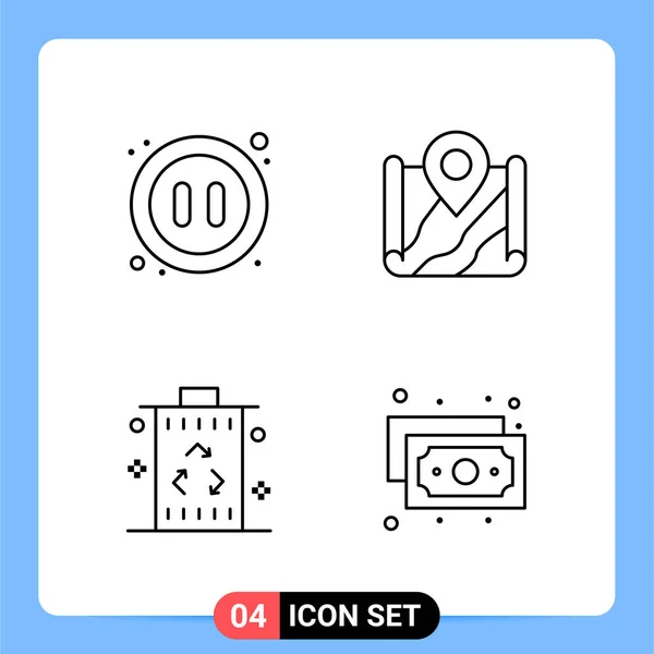 Conjunto Iconos Creativos Universales Simplemente Vector Ilustraciones Para Aplicaciones Web — Vector de stock