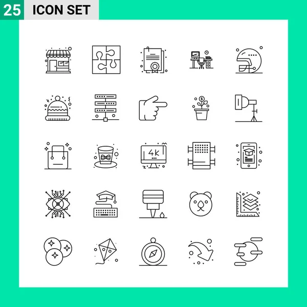 Set Universal Creative Icons Simply Vector Illustrations Web Mobile Apps — Stock Vector