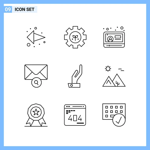 Set Universal Creative Icons Simply Vector Illustrations Web Mobile Apps — Stock Vector