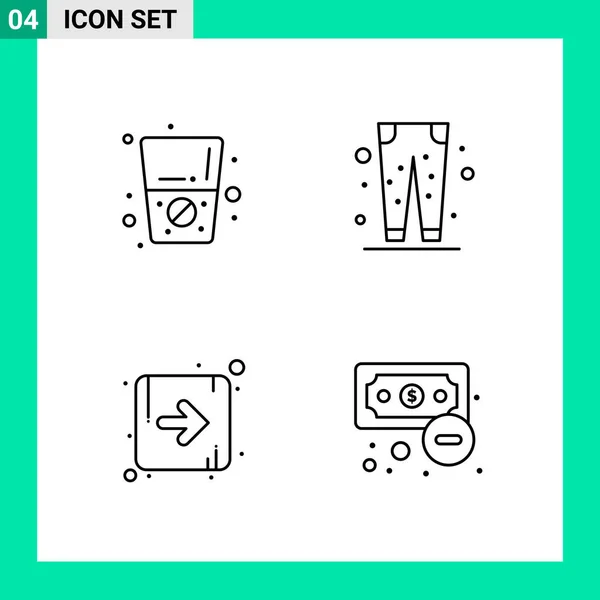 Set Universeller Kreativer Symbole Einfach Vektorillustrationen Für Web Und Mobile — Stockvektor