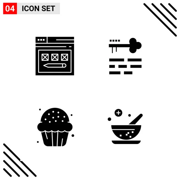 Conjunto Iconos Creativos Universales Simplemente Vector Ilustraciones Para Aplicaciones Web — Vector de stock